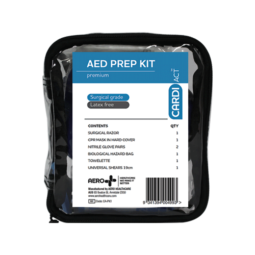 AED Premium Prep Kit - Essential Supplies for Cardiac Emergency