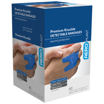 Premium Detectable Knuckle Dressings 7.5 x 3.8cm (Box/40)