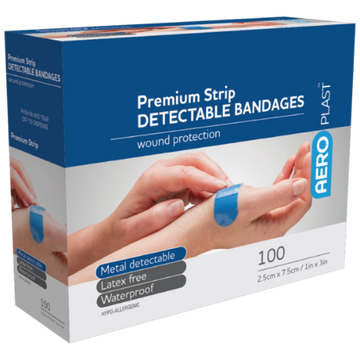 Premium Detectable X-Wide Strip 7.5 x 2.5cm (Box/100)