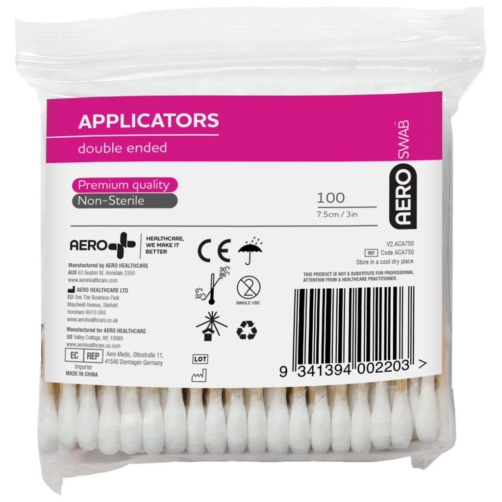 Double End Applicators 7.5cm - Bag/100