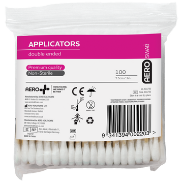 Double End Applicators 7.5cm - Bag/100