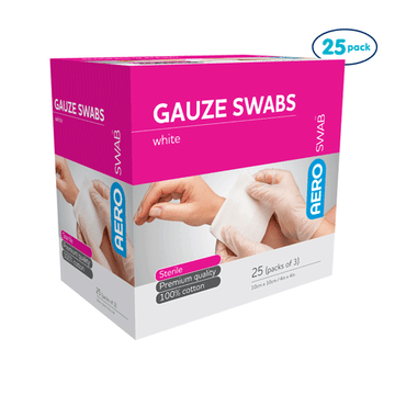Gauze Swabs (Sterile) x 3 - 10cm x 10cm (Pack of 25)