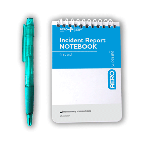 First Aid Notebook with Pen