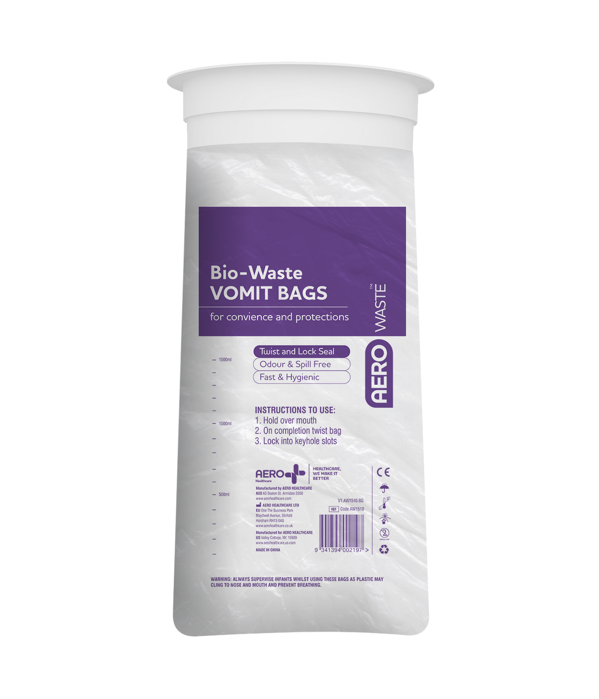 Vomit (Emesis) Bags (Pack of 50) Medichill